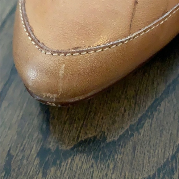 Sutton Plaza Hand made in Brazil leather tan wedge - Picture 5 of 8